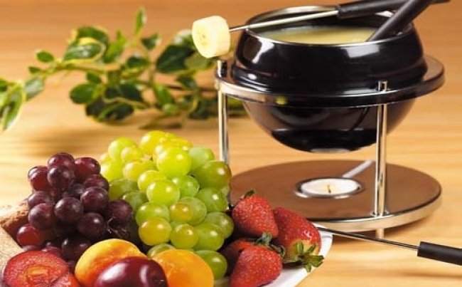 Fondue de chocolate blanco